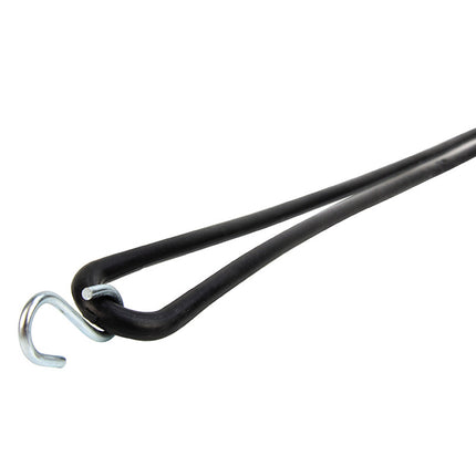 Abdeckplanemarkt Gummiband mit S-Haken 40cm elastisch schwarz