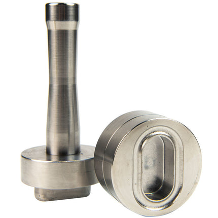 Abdeckplanemarkt Handstempeln 42x22mm oval aus Edelstahl