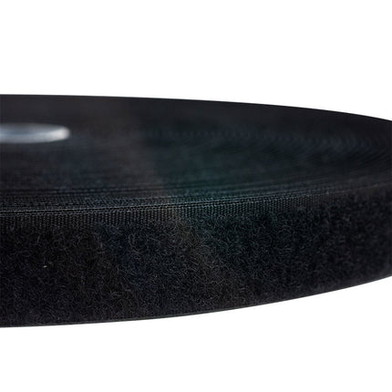 Abdeckplanemarkt Klettverschluss 20mm selbstklebende Acryl-Schleife schwarz