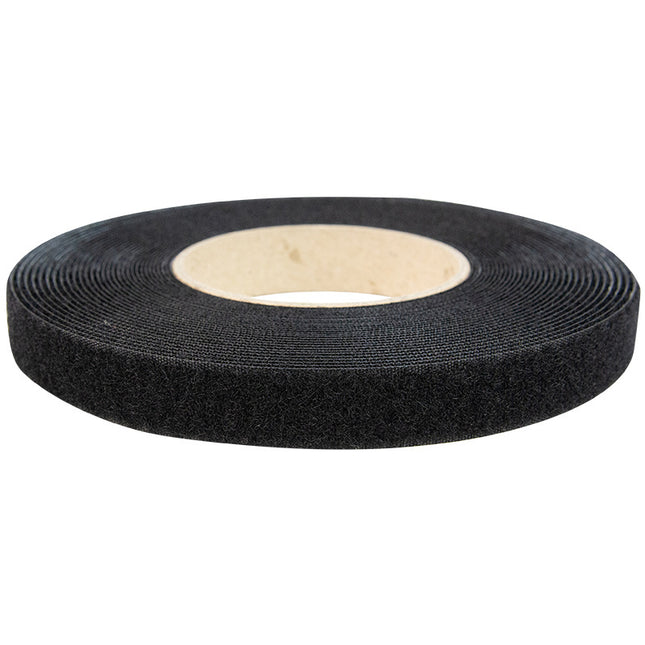 Abdeckplanemarkt Klettverschluss 20mm selbstklebende Acryl-Schleife schwarz