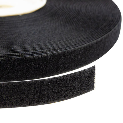 Abdeckplanemarkt Klettverschluss 20mm selbstklebende Acryl-Schleife schwarz