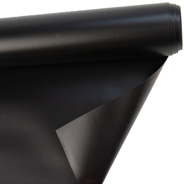 Abdeckplanemarkt PVC Plane 430 g/m2 Schwarz RAL 9005 Meterware