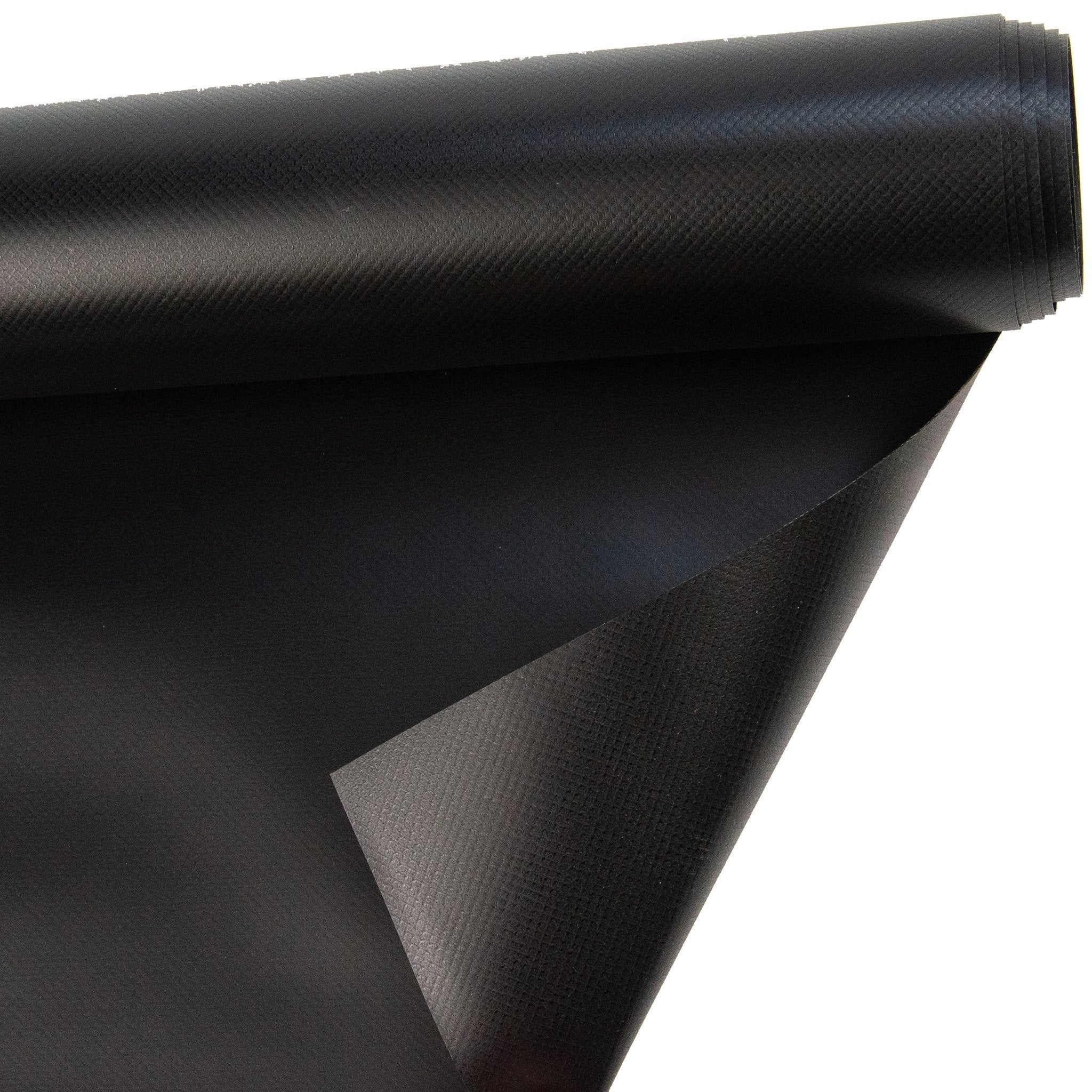 Pvc Rl9005 PVC Plane 430 g/m2 Schwarz RAL 9005 Meterware – Abdeckplanemarkt