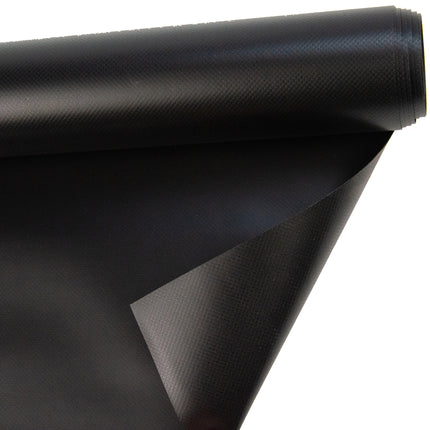 Abdeckplanemarkt PVC Plane 650 g/m2 Schwarz Matt RAL 9005 Meterware