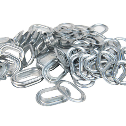 Abdeckplanemarkt Segelreife 42x22mm oval 50 Stück verzinkt