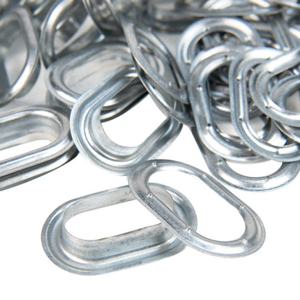 Abdeckplanemarkt Segelreife 42x22mm oval 50 Stück verzinkt