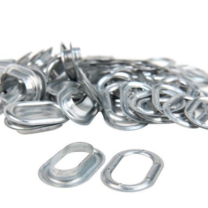 Abdeckplanemarkt Segelreife 42x22mm oval 50 Stück verzinkt