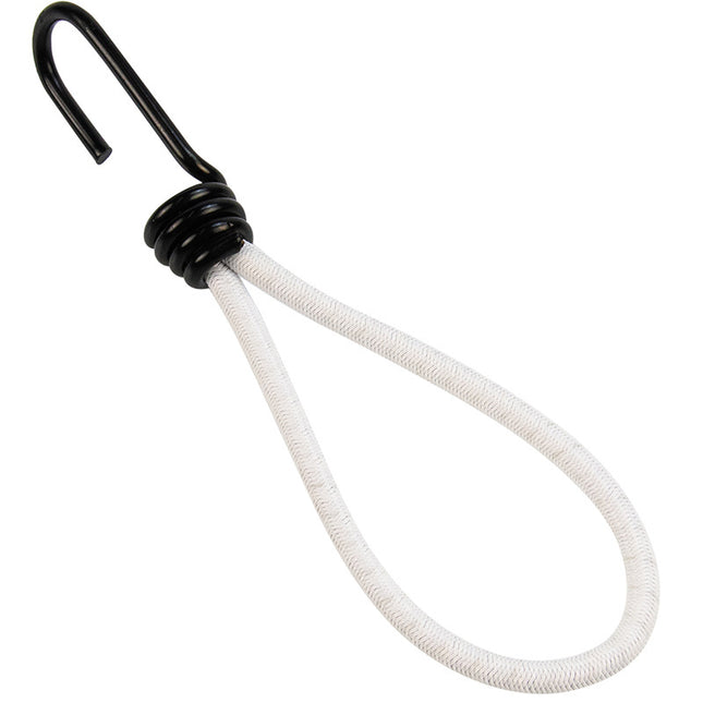 Abdeckplanemarkt Spanner mit Edelstahlhaken 18cm elastisch weiß