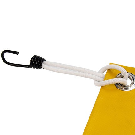 Abdeckplanemarkt Spanner mit Edelstahlhaken 18cm elastisch weiß