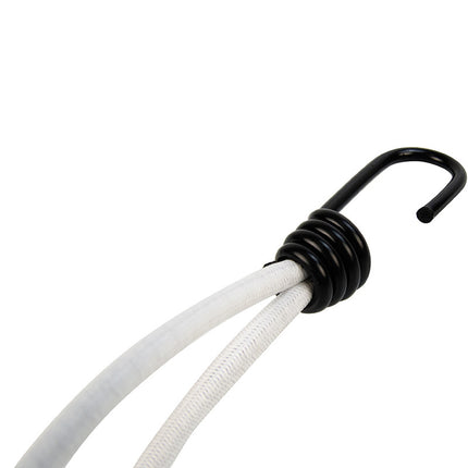 Abdeckplanemarkt Spanner mit Edelstahlhaken 18cm elastisch weiß