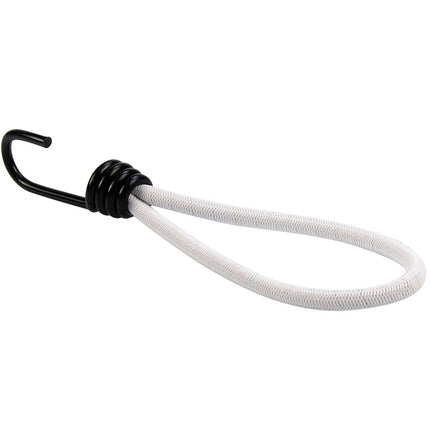 Abdeckplanemarkt Spanner mit Edelstahlhaken 18cm elastisch weiß