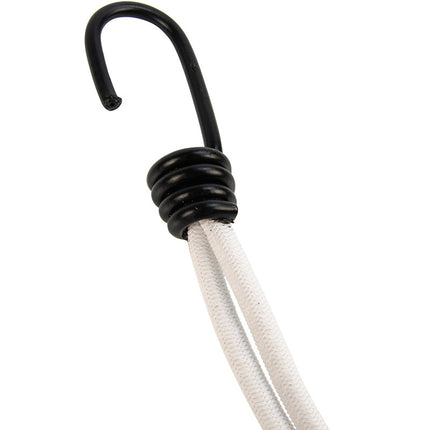 Abdeckplanemarkt Spanner mit Edelstahlhaken 45cm elastisch weiß