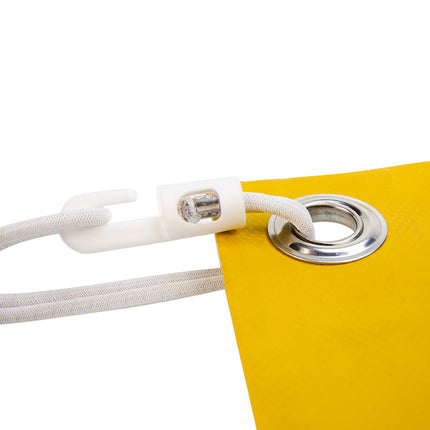 Abdeckplanemarkt Verschluss Kunststoffhaken 20cm elastisch weiß