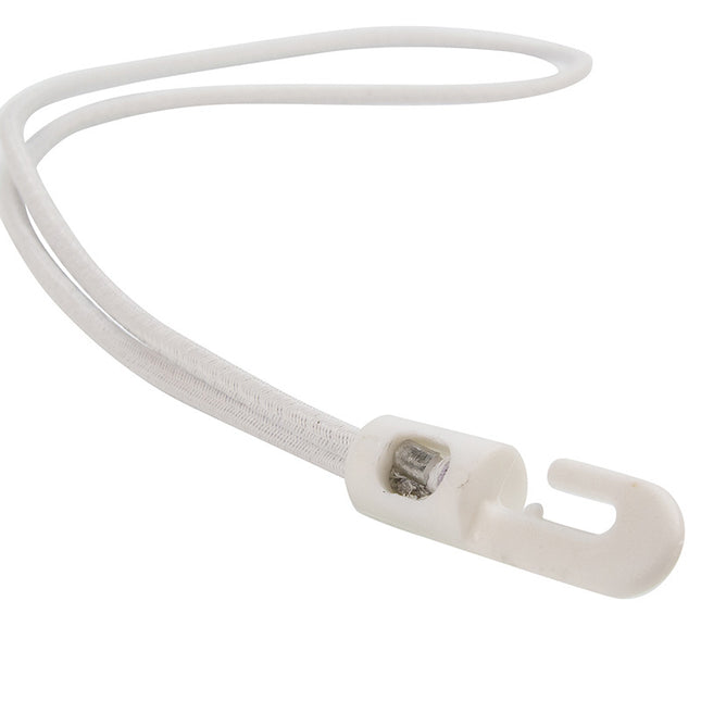 Abdeckplanemarkt Verschluss Kunststoffhaken 35cm elastisch weiß