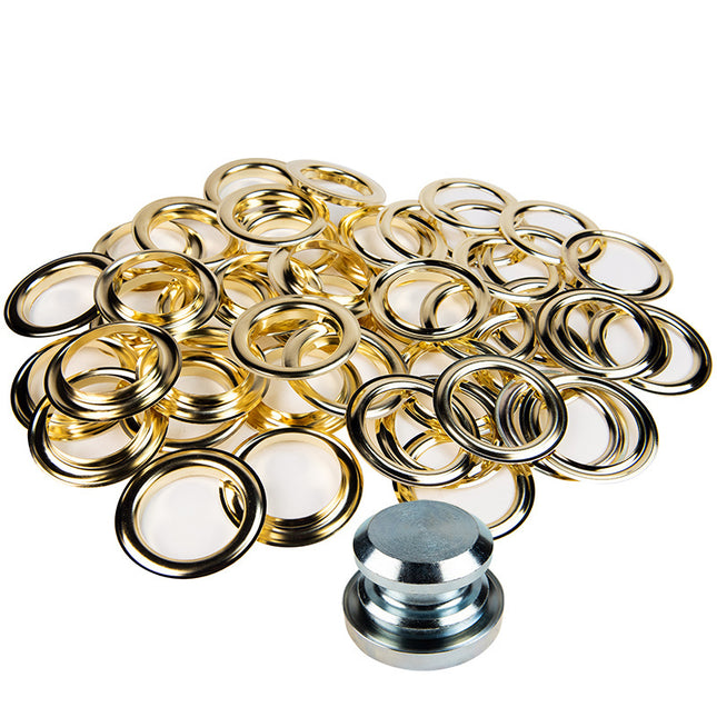 Abdeckplanemarkt Vorhangringe Set 30mm Messing 20 Stück